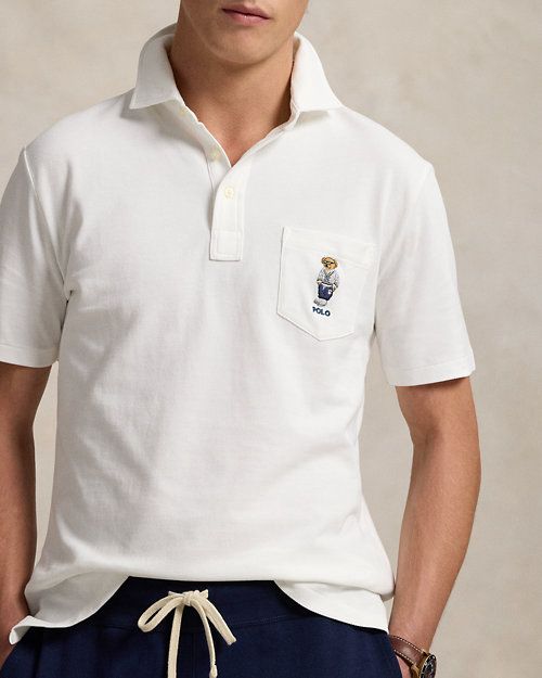 Classic Fit Polo Bear Mesh Polo Shirt